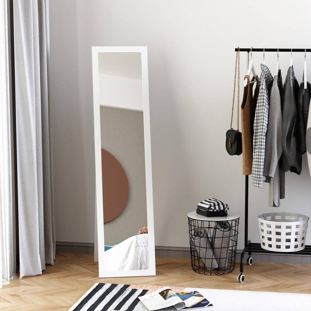 White full length mirror freestanding – modern bedroom décor