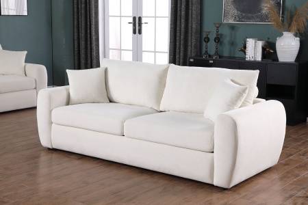 Beige Minimalist Sofa in a modern living room